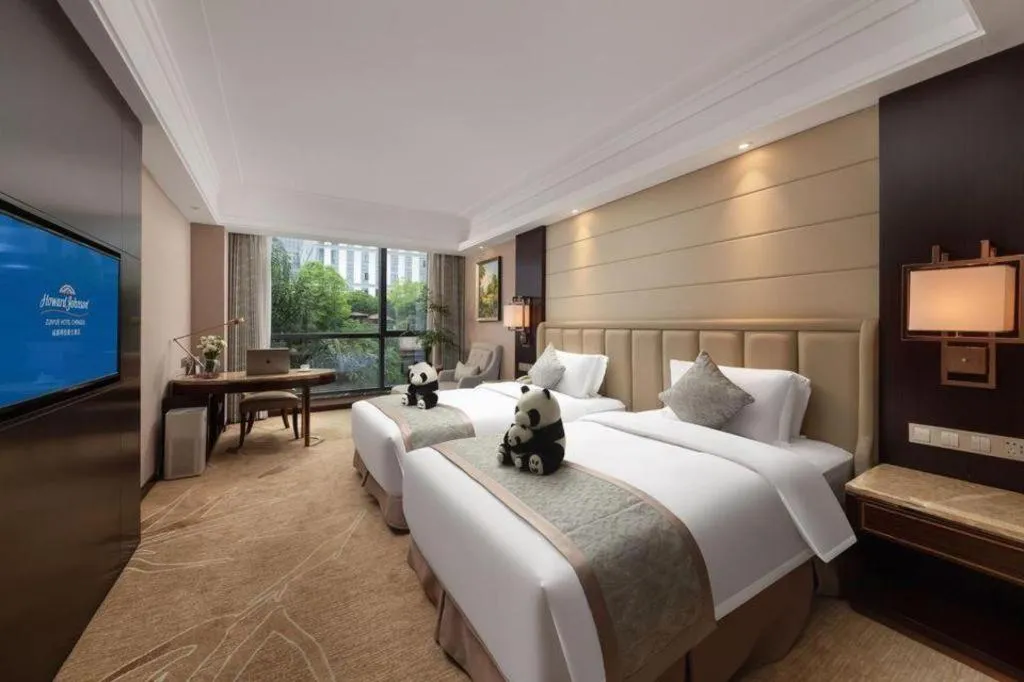 Bed in Howard Johnson Zunyue Hotel Chengdu