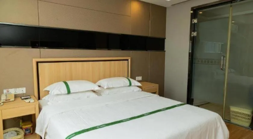 Bed in GreenTree Inn Jiansu Nantong Tongzhouwan Huanghe Road Business Hotel