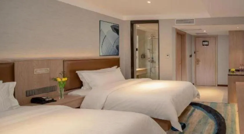 Bed in GreenTree Inn Ganzhou Sankang Temple DaRunFa Express Hotel