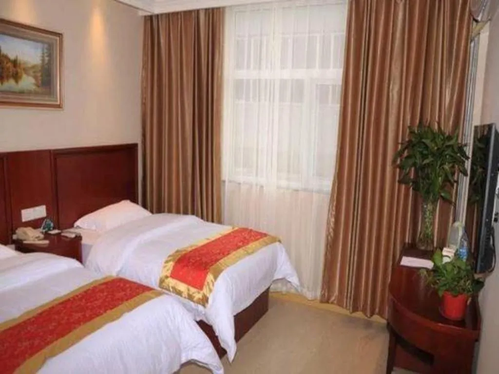 Bed in GreenTree Inn Beijing Tonzhou Maju Bridge No.2 Express Hotel