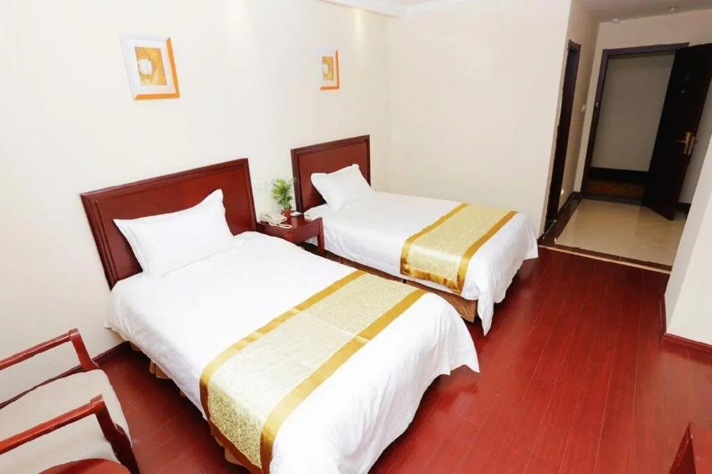 Bed in GreenTree Inn Nanjing Software Valley DaDingFang Express Hotel