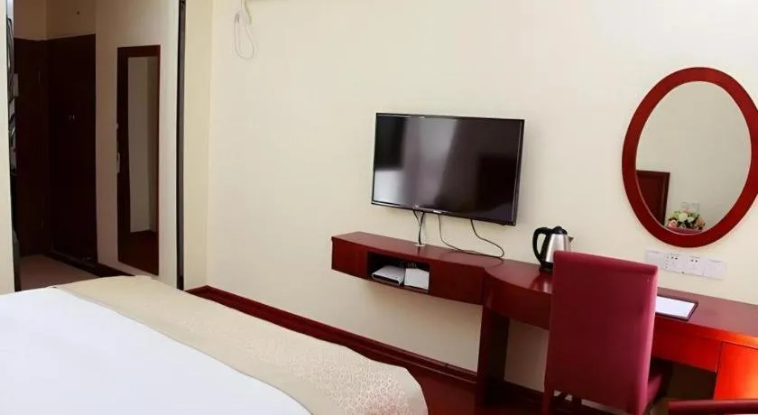 Bed in GreenTree Inn Nanjing Dachang Getang Metro Station Express Hotel