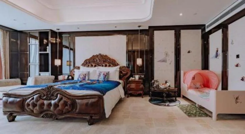 Bed in Chengdu Charming Yard Nature Nook Hotel