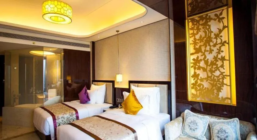 Bed in Chengdu Charming Yard Nature Nook Hotel