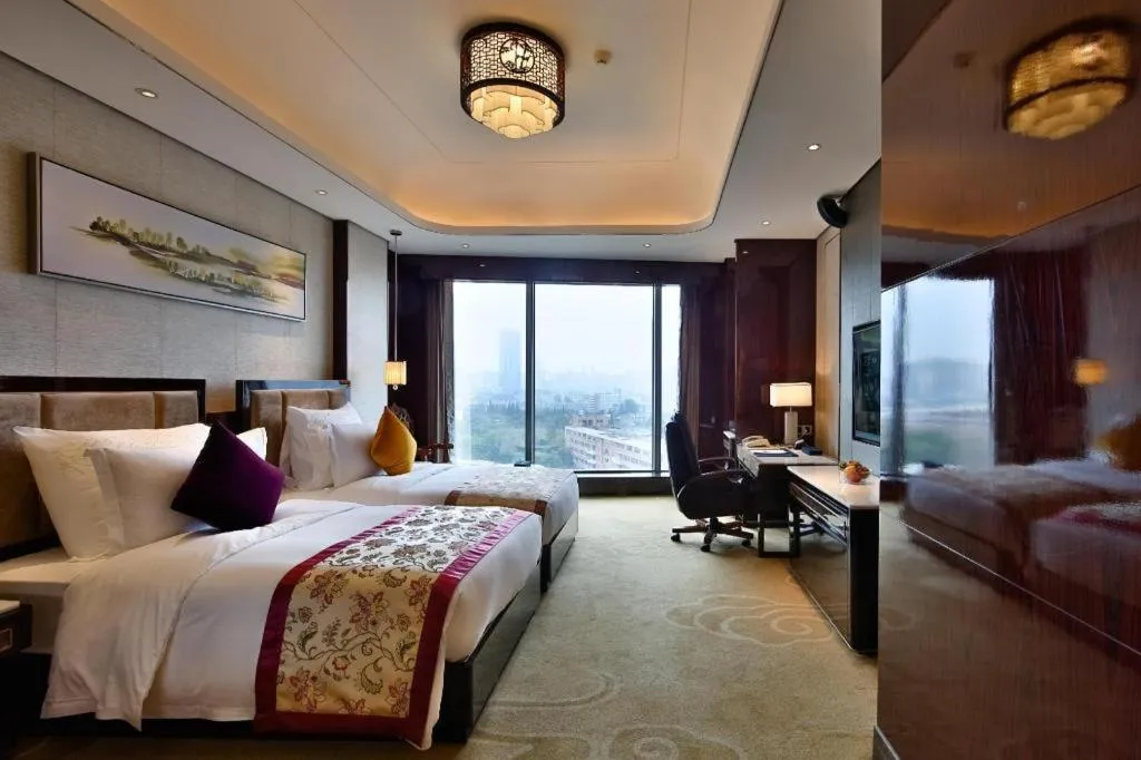 Bed in Chengdu Charming Yard Nature Nook Hotel