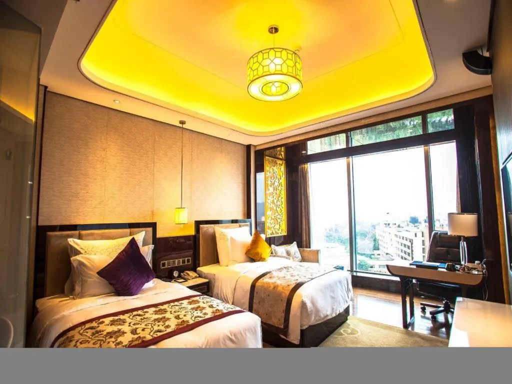 Bed in Chengdu Charming Yard Nature Nook Hotel