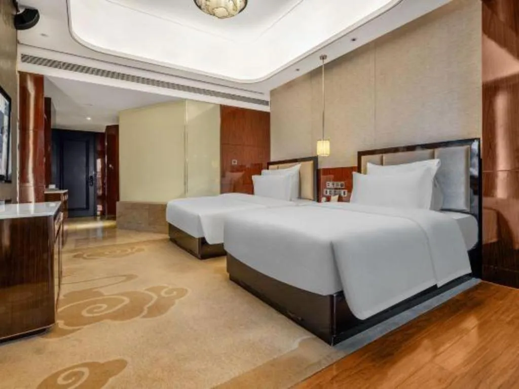 Bed in Chengdu Charming Yard Nature Nook Hotel