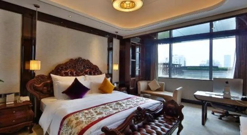 Bed in Chengdu Charming Yard Nature Nook Hotel