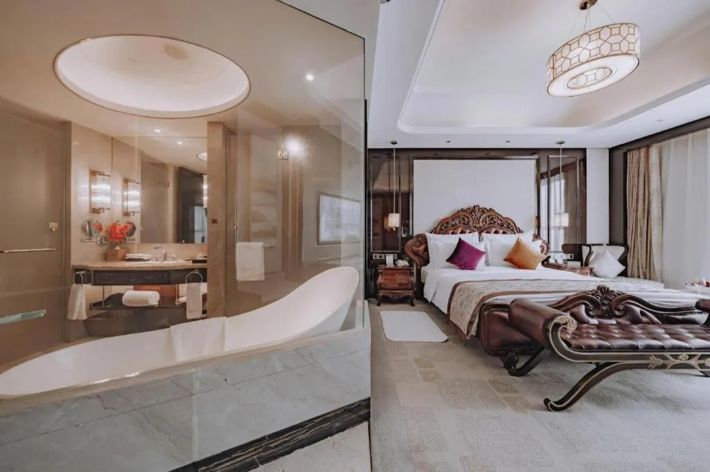 Bed in Chengdu Charming Yard Nature Nook Hotel