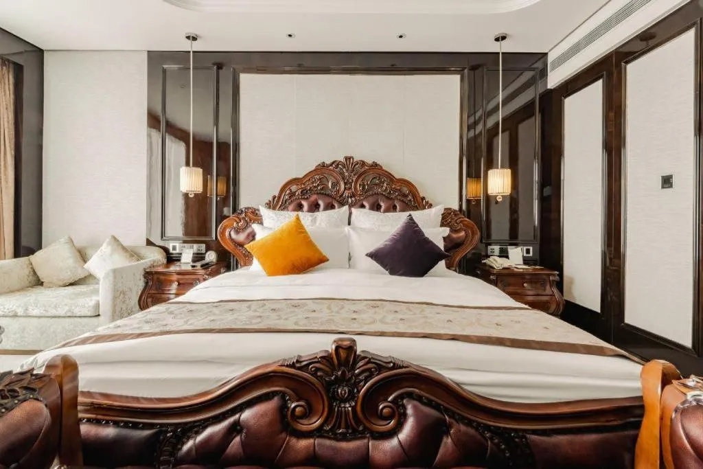 Bed in Chengdu Charming Yard Nature Nook Hotel