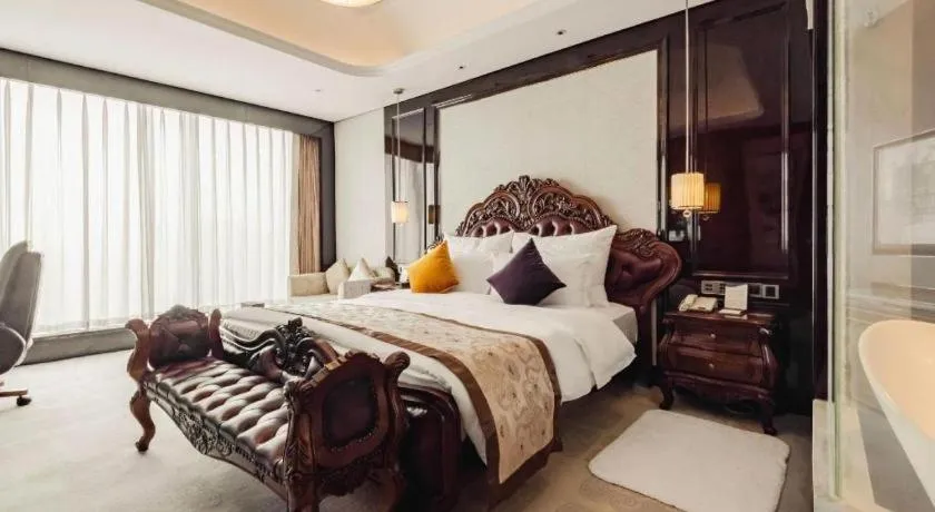 Bed in Chengdu Charming Yard Nature Nook Hotel