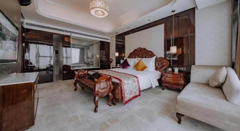 Bed in Chengdu Charming Yard Nature Nook Hotel