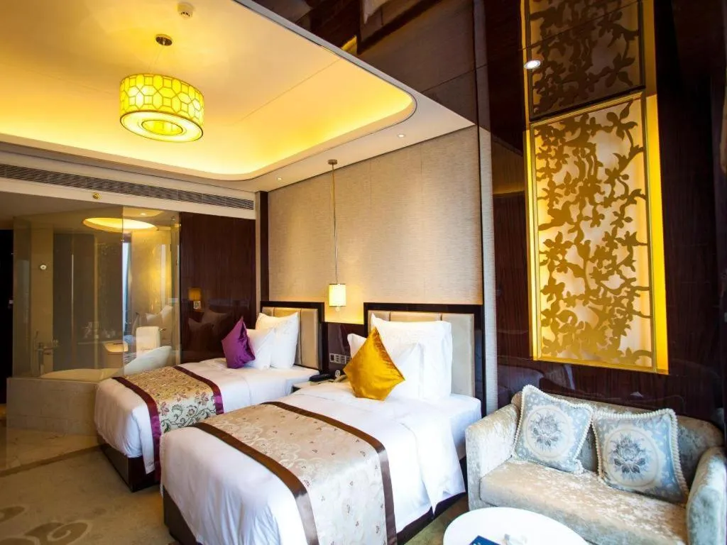 Bed in Chengdu Charming Yard Nature Nook Hotel