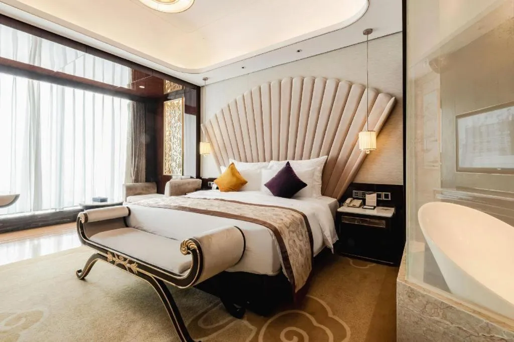 Bed in Chengdu Charming Yard Nature Nook Hotel