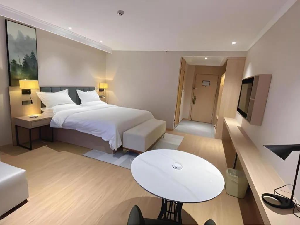 Bed in GreenTree Inn Chizhou Pingtian Lake Qingfeng Avenue Business Hotel