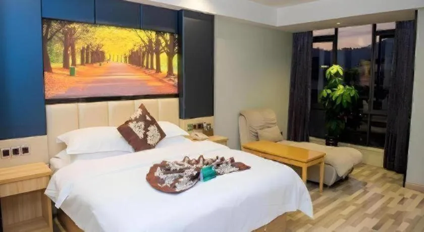 Bed in GreenTree Inn Ningde Gutian County Chengdong Street Business Hotel