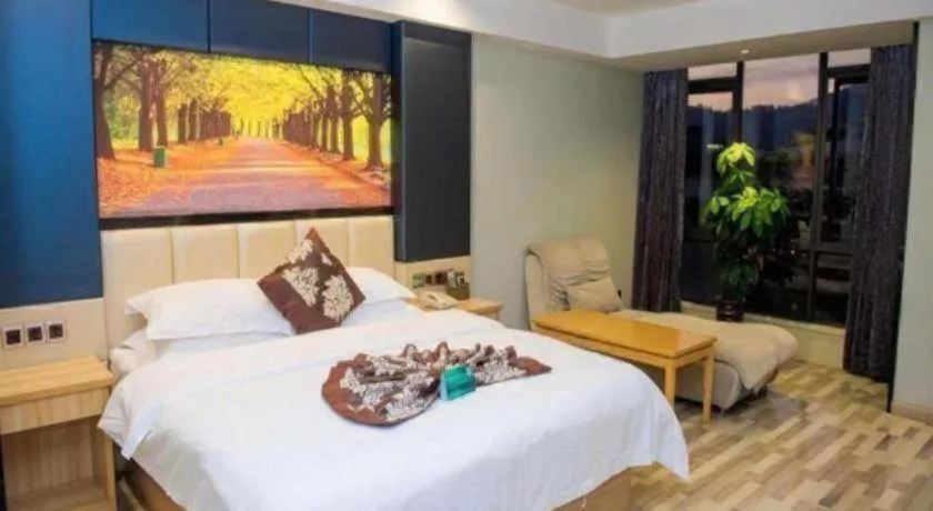 Bed in GreenTree Inn Ningde Gutian County Chengdong Street Business Hotel