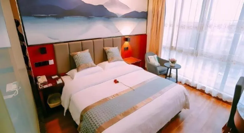 Bed in GreenTree Inn MaAnshan Economic Development District Hongqi South Road Express Hotel