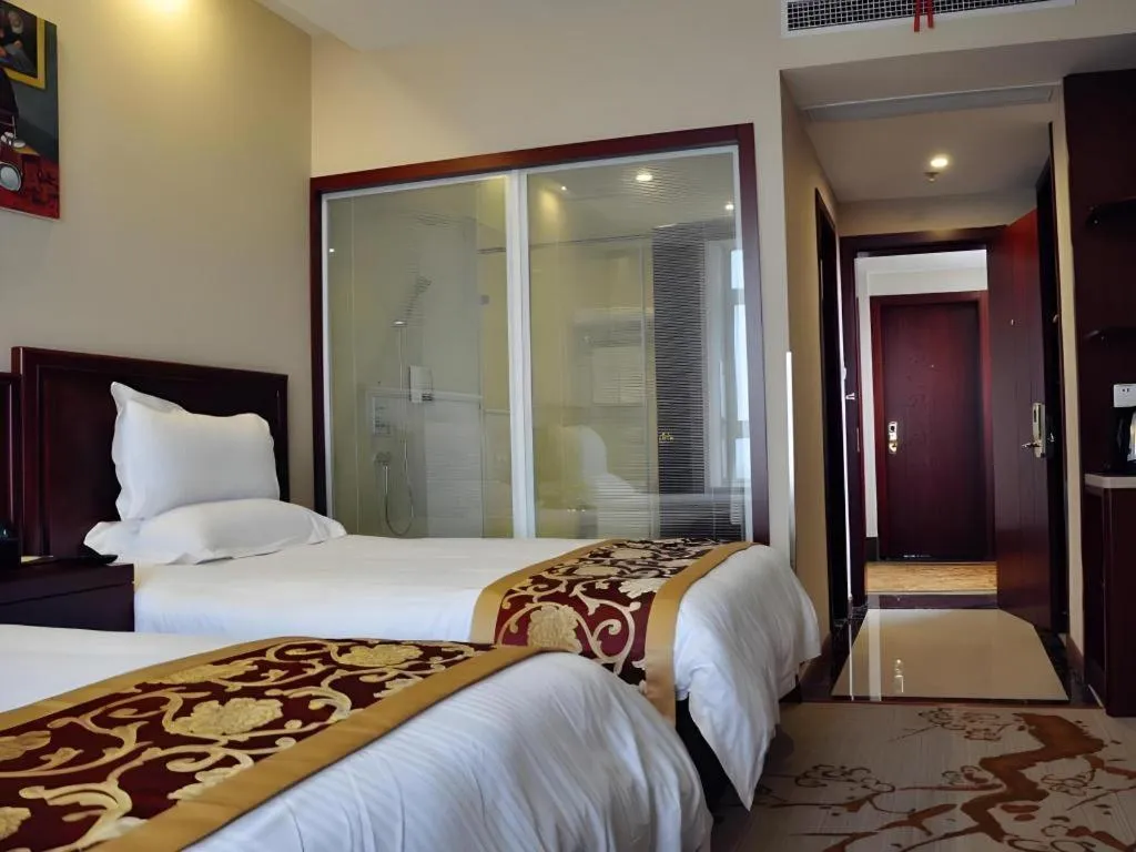 Bed in GreenTree Inn Shanghai Jiading Newtown MaLu Subway Station Business Hotel