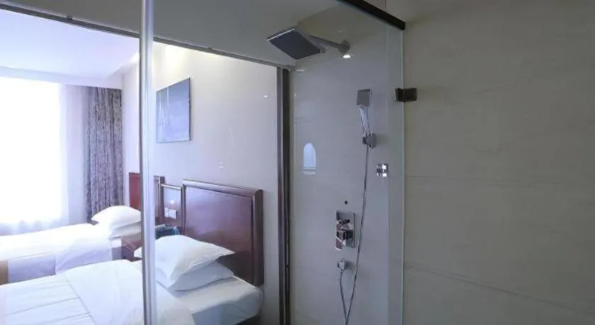 Bed in GreenTree Inn Shanghai Jiading Newtown MaLu Subway Station Business Hotel