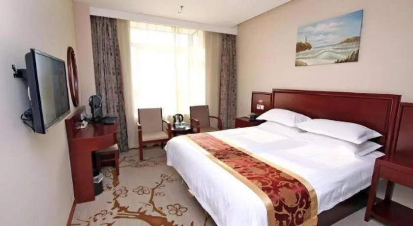 Bed in GreenTree Inn Shanghai Jiading Newtown MaLu Subway Station Business Hotel