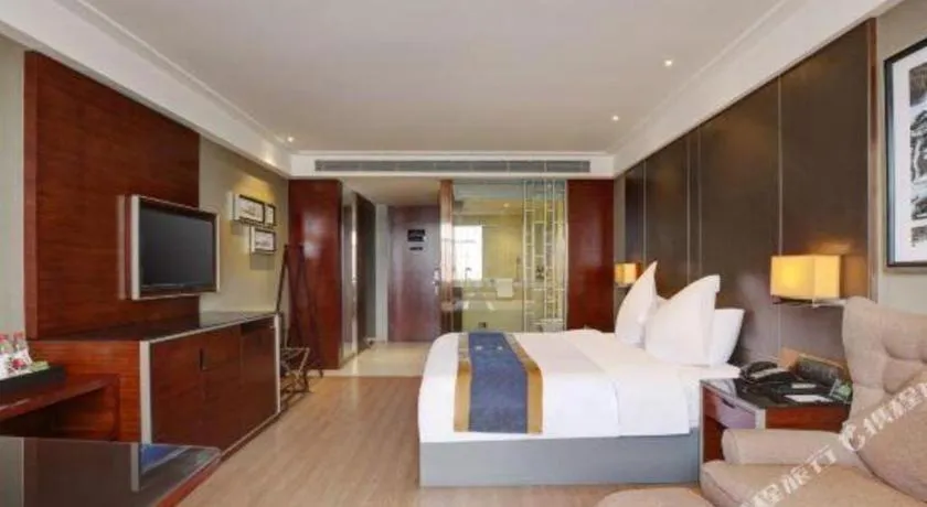 Bed in Echeng Hotel Wuhan Optics Valley Square Yangjiawan Metro Station