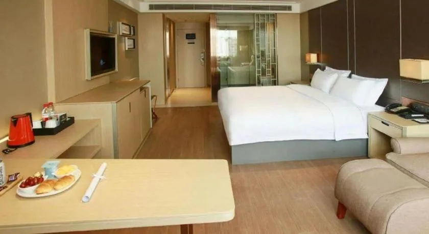 Bed in Echeng Hotel Wuhan Optics Valley Square Yangjiawan Metro Station