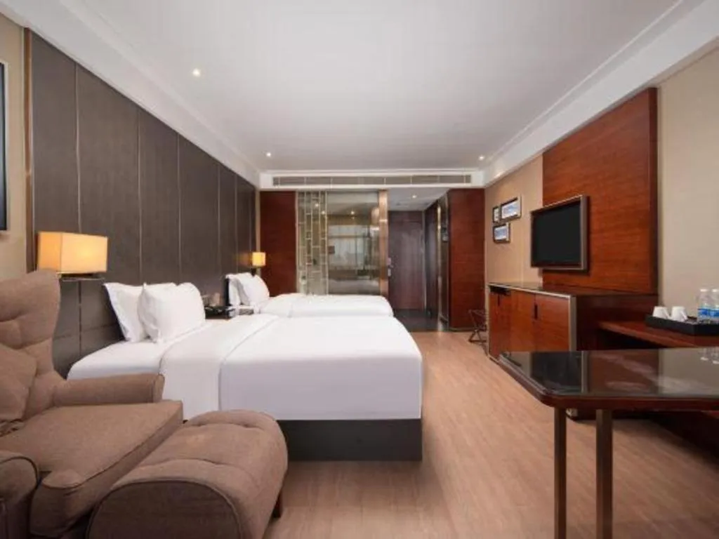 Bed in Echeng Hotel Wuhan Optics Valley Square Yangjiawan Metro Station