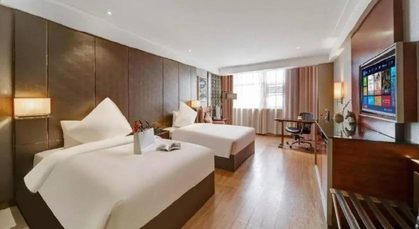 Bed in Echeng Hotel Wuhan Optics Valley Square Yangjiawan Metro Station