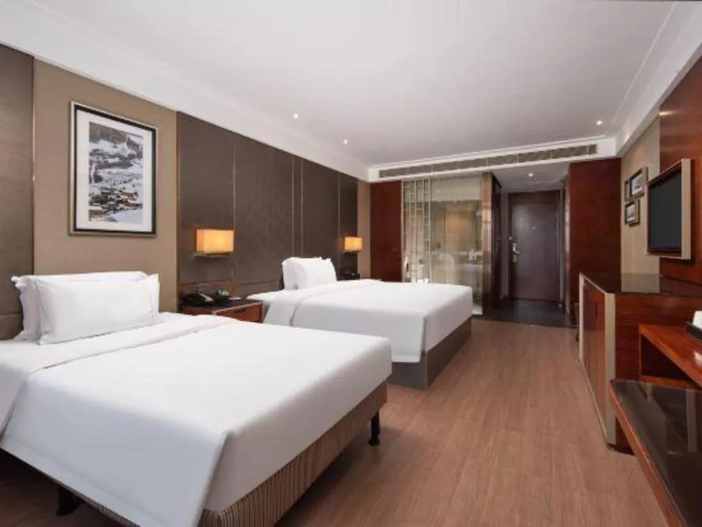 Bed in Echeng Hotel Wuhan Optics Valley Square Yangjiawan Metro Station