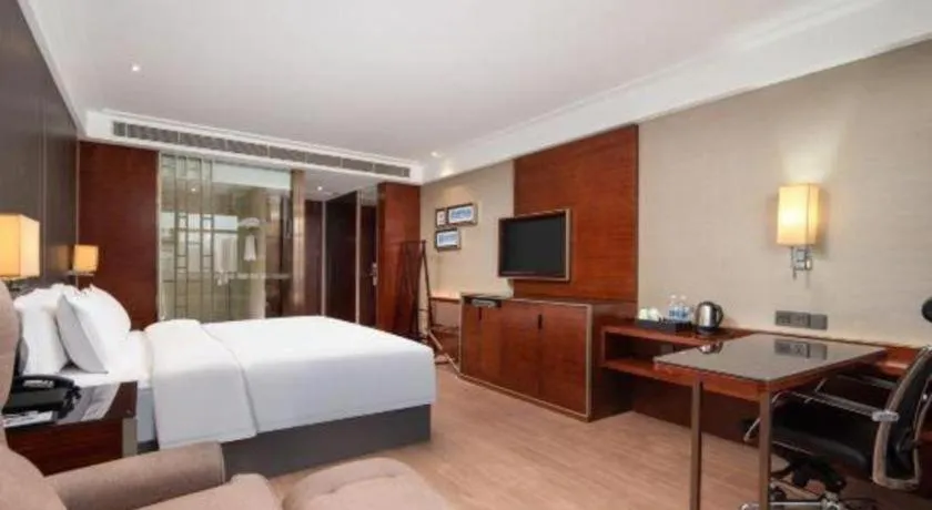 Bed in Echeng Hotel Wuhan Optics Valley Square Yangjiawan Metro Station