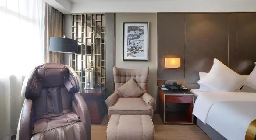 Bed in Echeng Hotel Wuhan Optics Valley Square Yangjiawan Metro Station