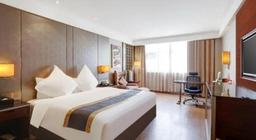 Bed in Echeng Hotel Wuhan Optics Valley Square Yangjiawan Metro Station