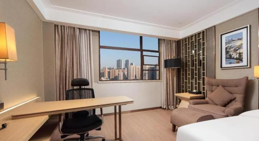 Bed in Echeng Hotel Wuhan Optics Valley Square Yangjiawan Metro Station