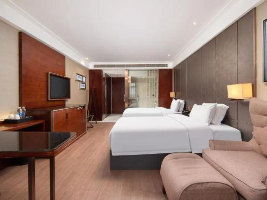 Bed in Echeng Hotel Wuhan Optics Valley Square Yangjiawan Metro Station