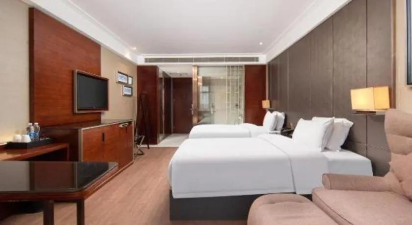 Bed in Echeng Hotel Wuhan Optics Valley Square Yangjiawan Metro Station