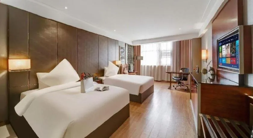 Bed in Echeng Hotel Wuhan Optics Valley Square Yangjiawan Metro Station