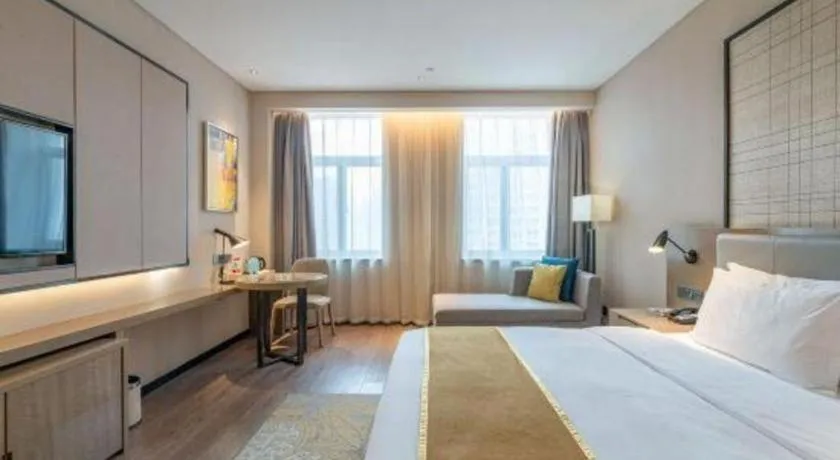 Bed in Echarm Hotel Jinan Railway Station Daming Lake