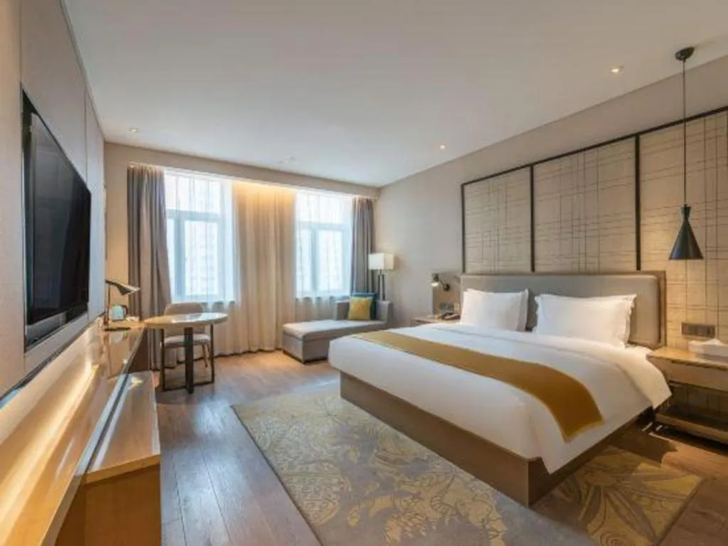 Bed in Echarm Hotel Jinan Railway Station Daming Lake