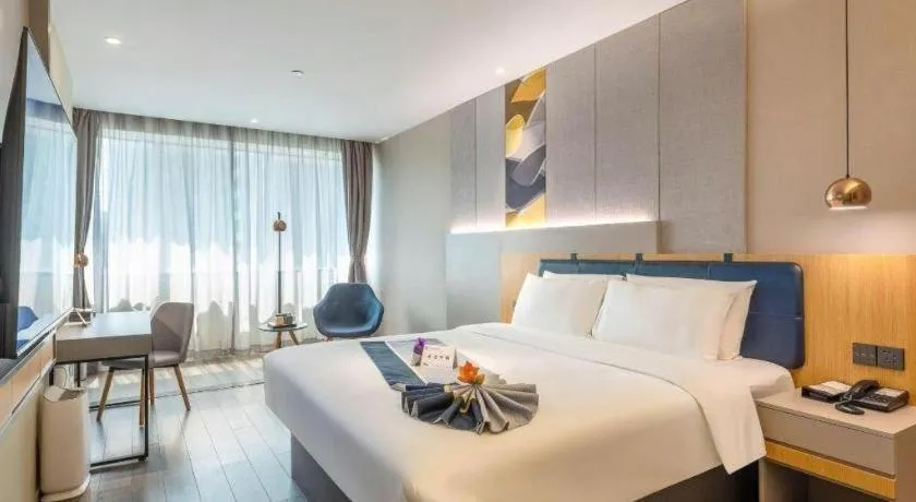 Bed in Home Inn Selected Guangzhou Zhujiang New Town Wuyangcun Metro Station