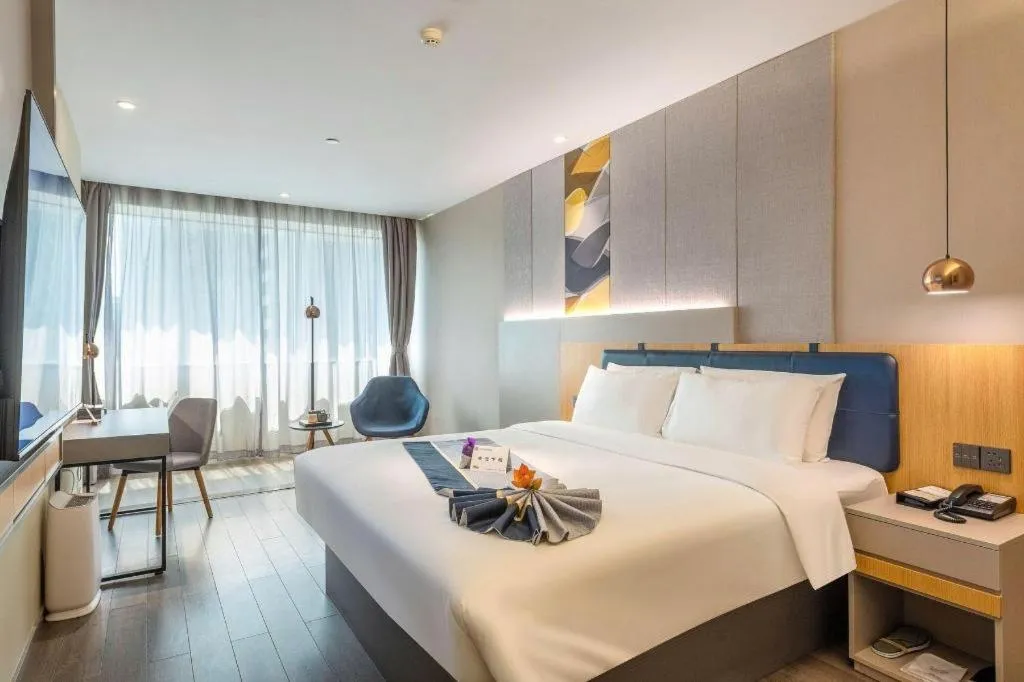 Bed in Home Inn Selected Guangzhou Zhujiang New Town Wuyangcun Metro Station