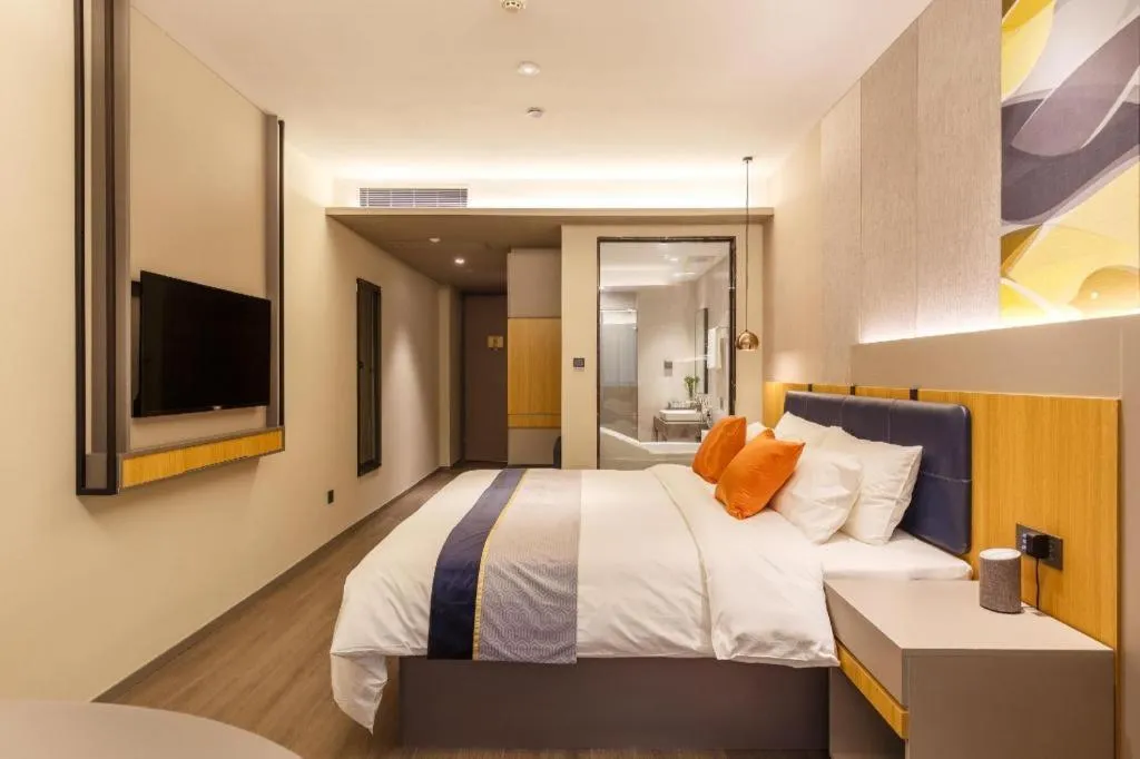 Bed in Home Inn Selected Guangzhou Zhujiang New Town Wuyangcun Metro Station