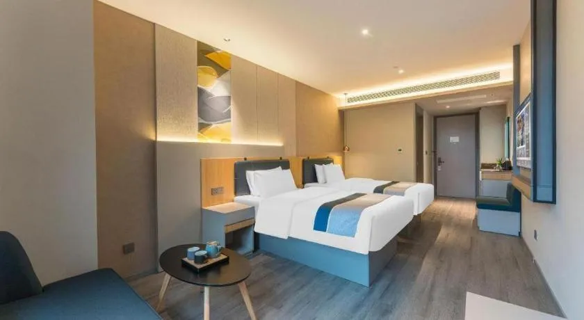 Bed in Home Inn Selected Guangzhou Zhujiang New Town Wuyangcun Metro Station