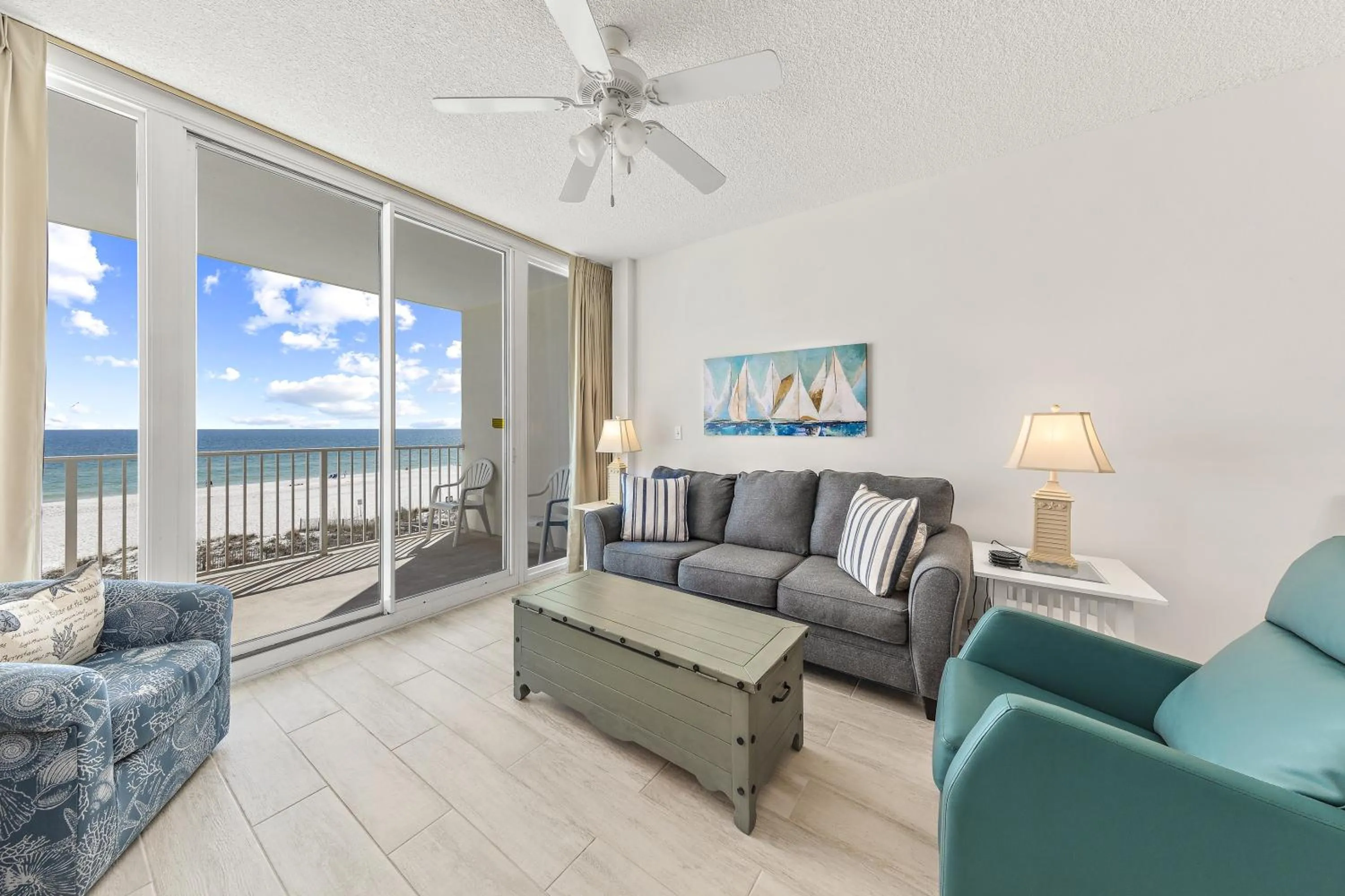 Living room in Lighthouse Condos Gulf Shores