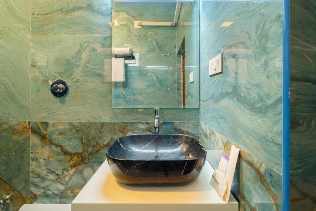 Bathroom in AR Phalazzo Resort and Banquets