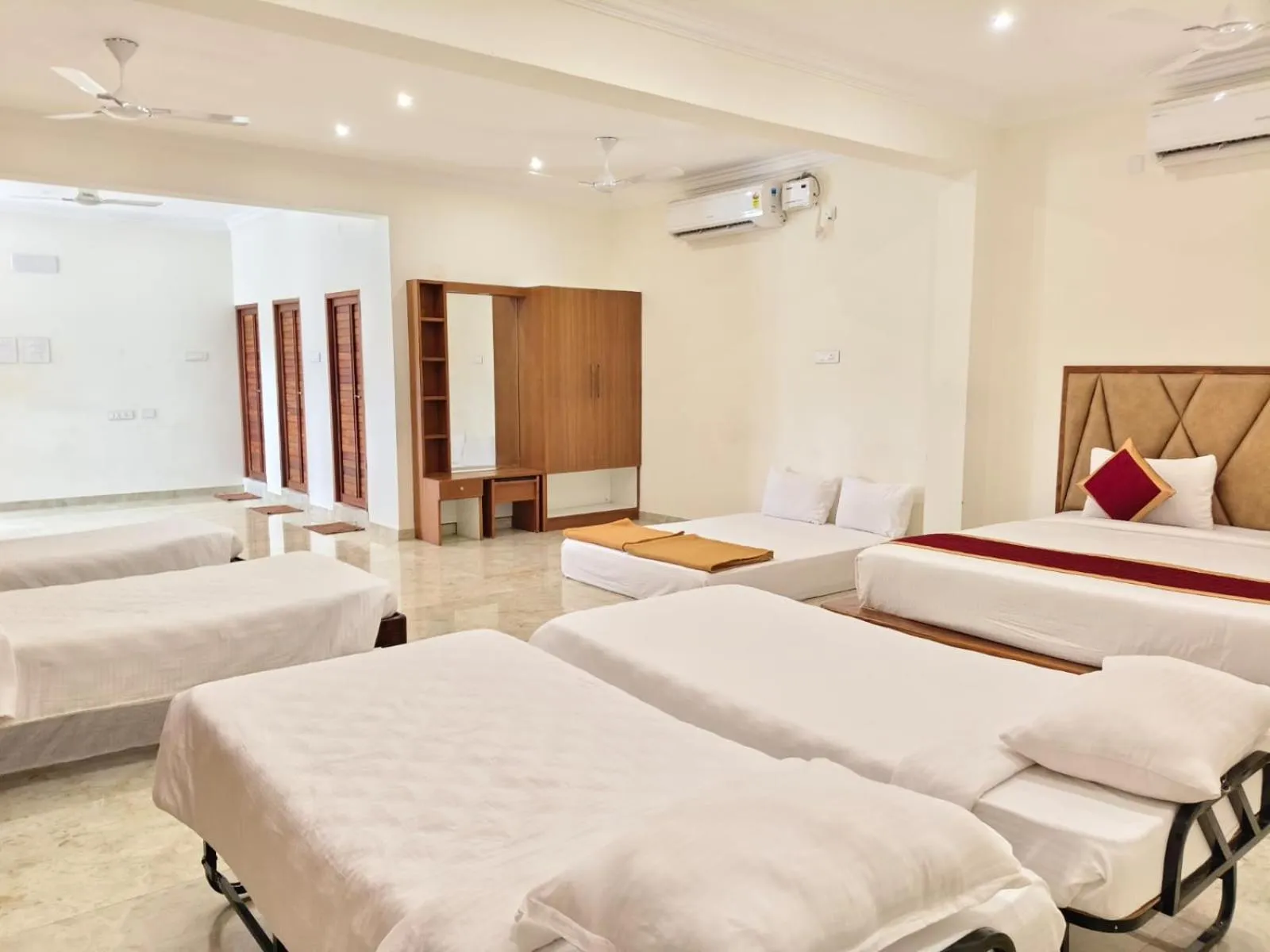 Bed in AR Phalazzo Resort and Banquets