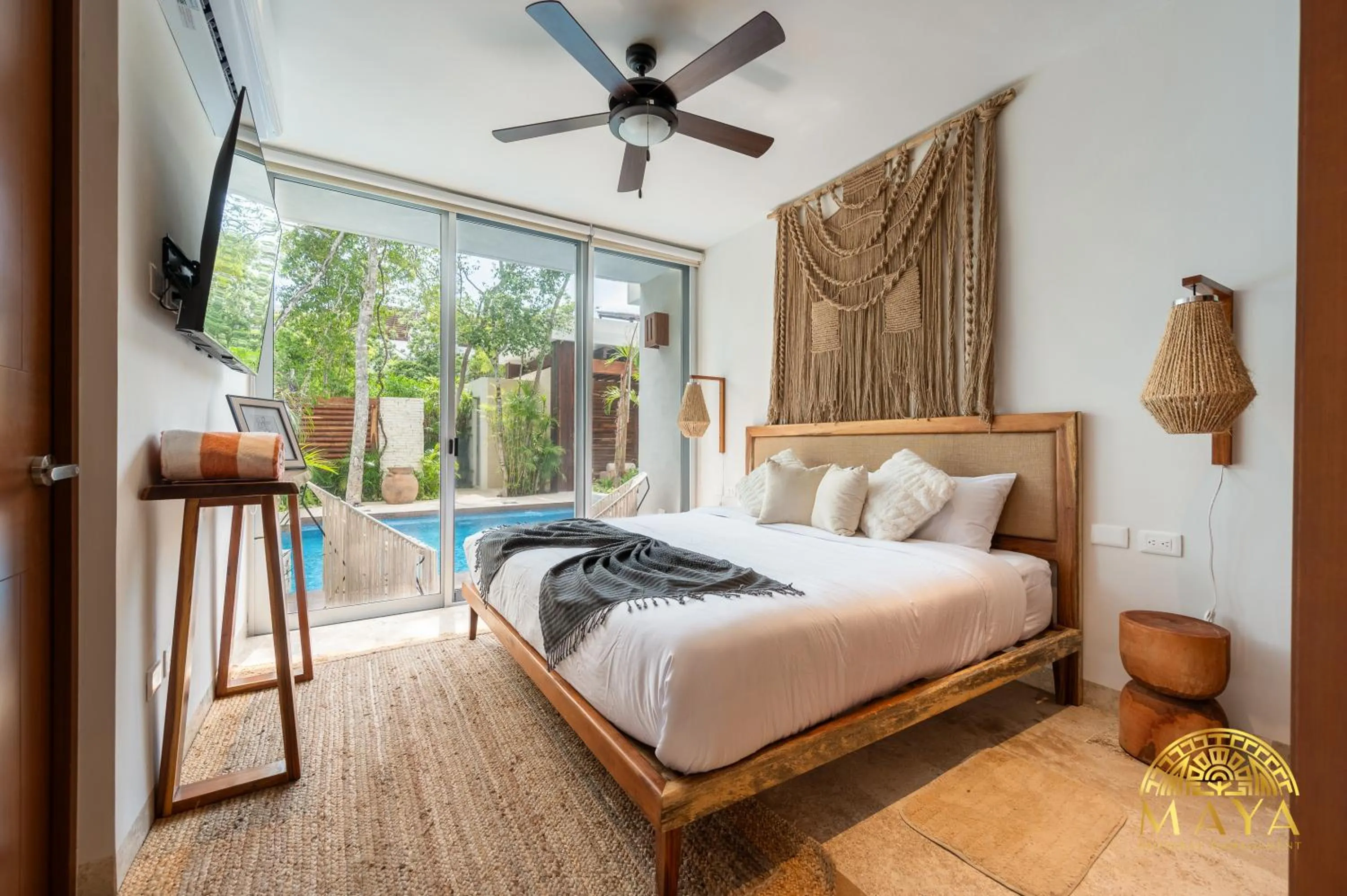 Bed in Nhoa Tulum Aparthotel by Maya PM