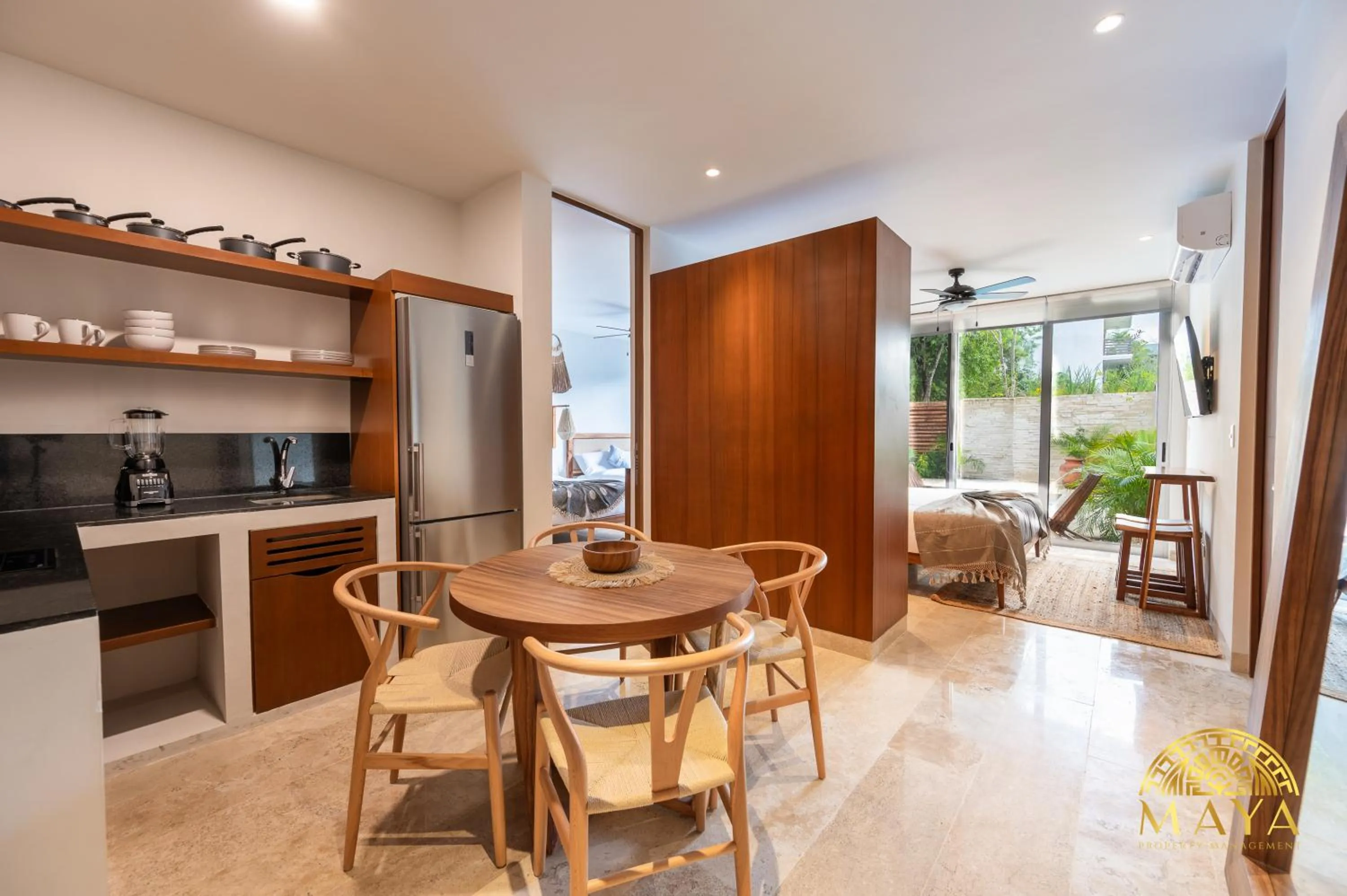 Kitchen or kitchenette in Nhoa Tulum Aparthotel by Maya PM