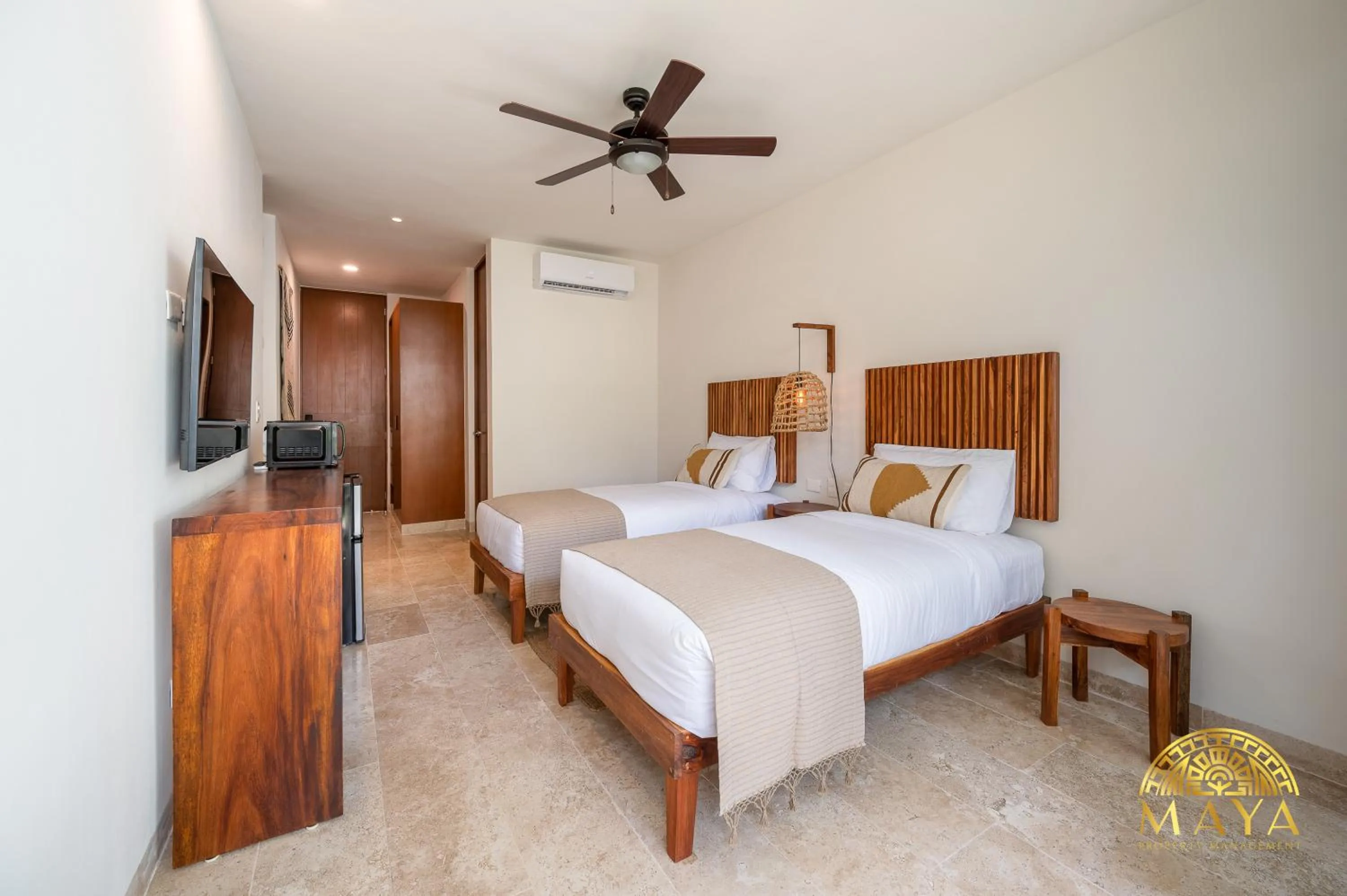 Bed in Nhoa Tulum Aparthotel by Maya PM