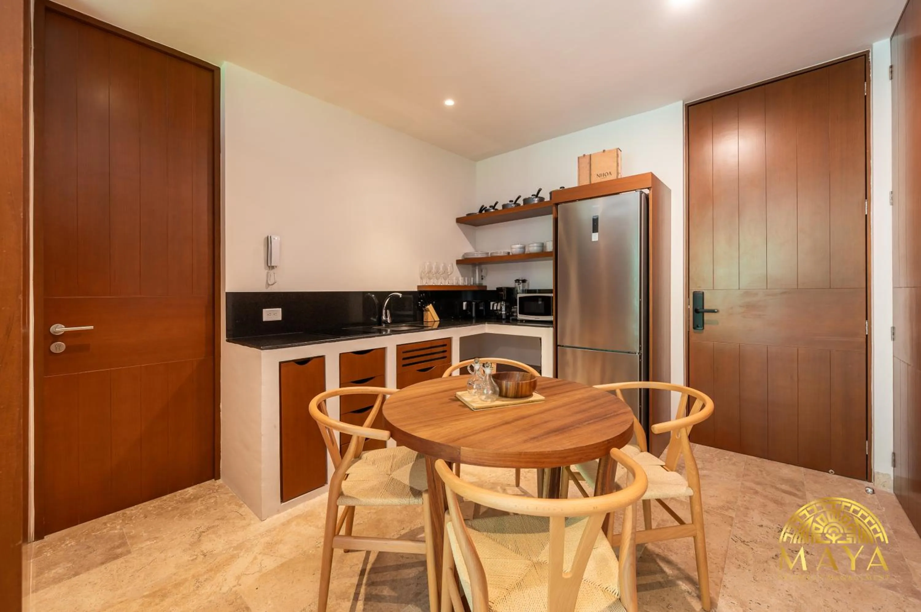 Kitchen or kitchenette in Nhoa Tulum Aparthotel by Maya PM